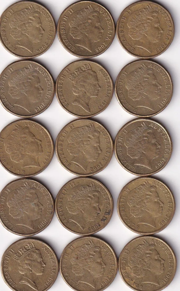 15 Different Australia Commemorative One Dollar Coin Set #I-158