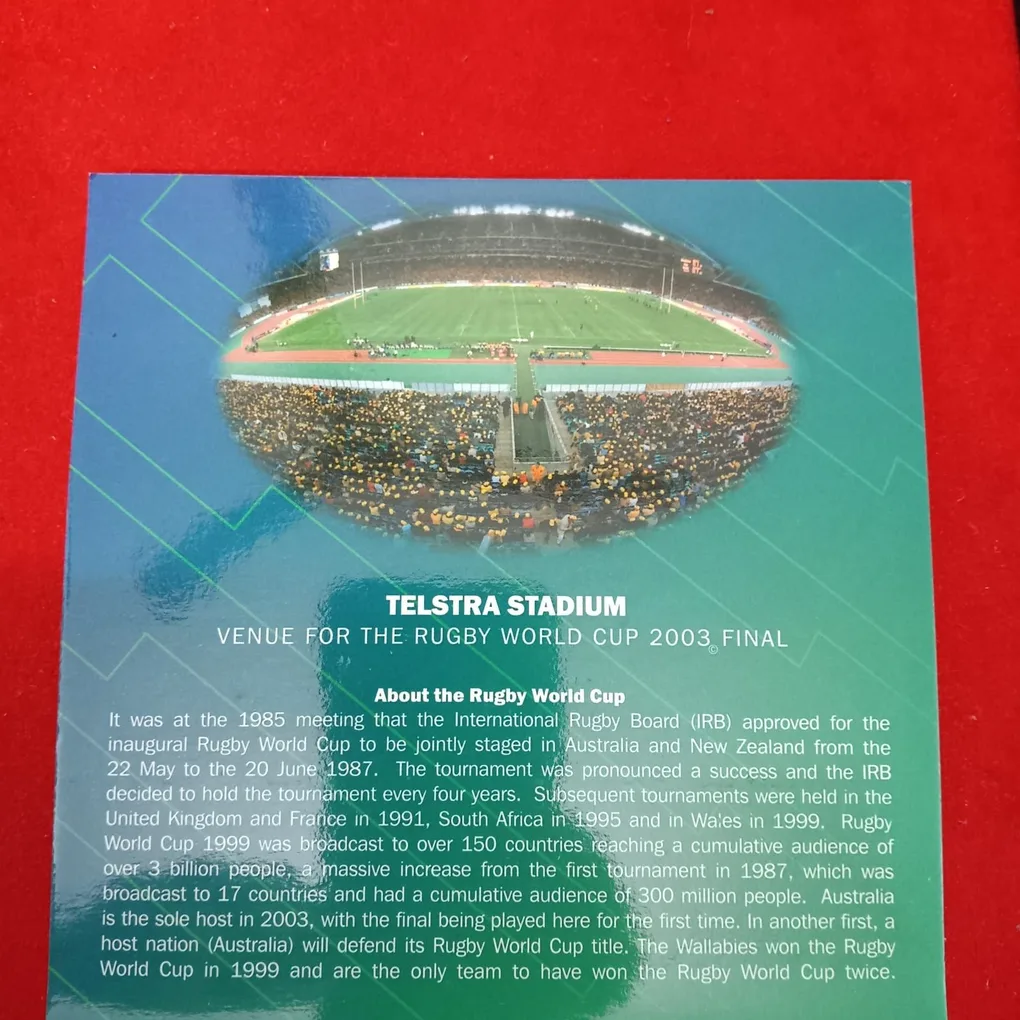 Rare Queen Elizabeth Australia 5 Dollar Rugby World Cup 2003 Year Proof Set Royal Australian Mint