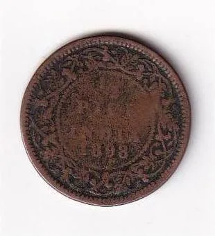 British India ½ Pice 1898 Victoria Rare Coin #I-225