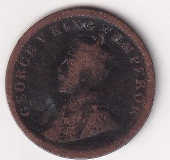 ¼ Anna 1911 Rare Dategeorge Fifth PIG Coin # I-273