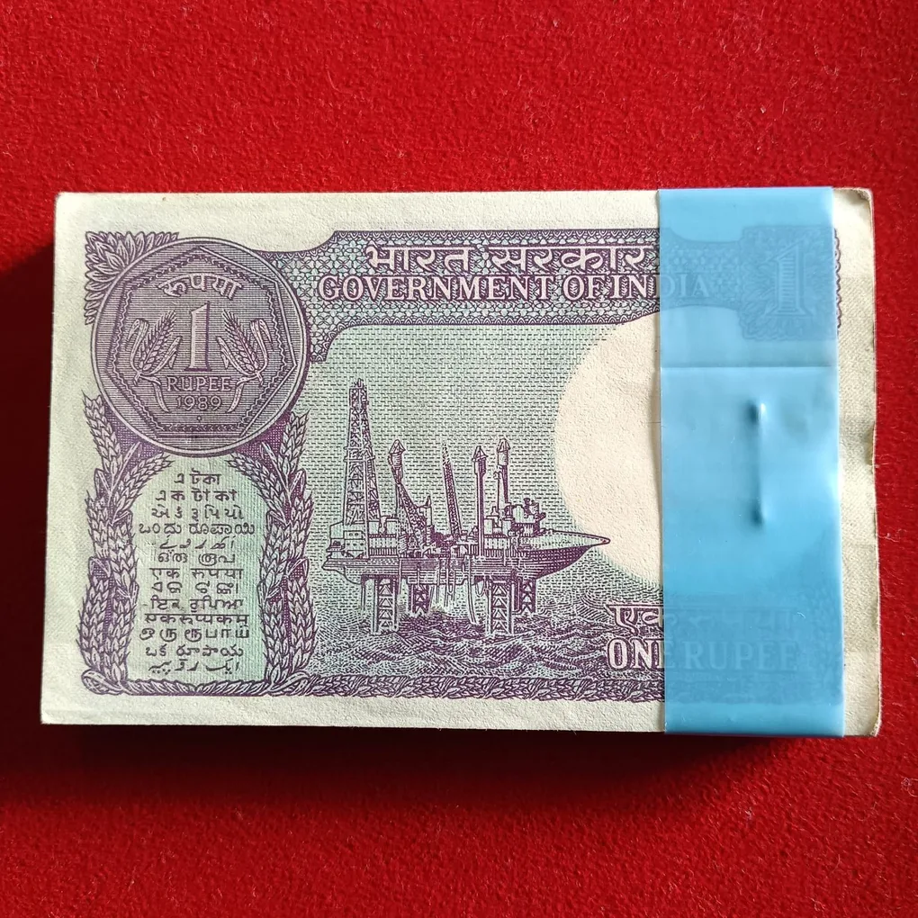 One Rs Old Small Coin Full Bundle A52 Finance Secretary S.Venketraman 1989 Year 534601