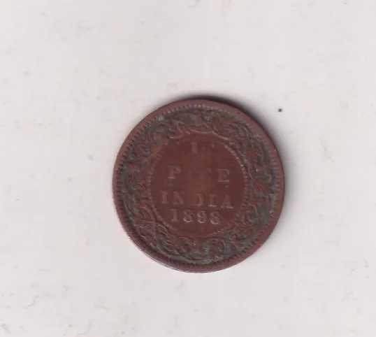 British India ½ Pice (1898) Victoria Rare Coin #I-294