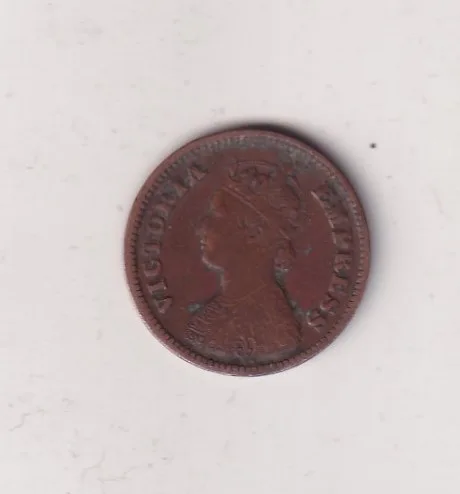 British India ½ Pice (1898) Victoria Rare Coin #I-294