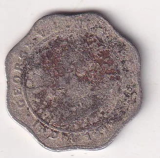 India - British 4 Annas 1919 - George V Rare Coin # D - 4