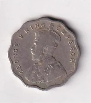 British India 1 Anna (1935) George V Rare Coin #D-51