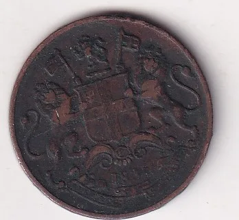 India - British ¼ Anna 1835 Rare Coin # D -22