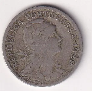 Portugal 50 Centavos 1928 Rare Coin #D-42