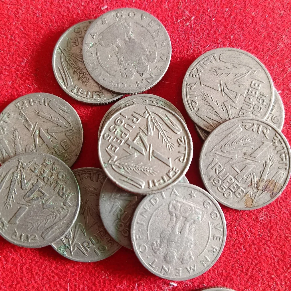1/4 Rupees Nickel Coin 13 Pcs Given Mix Years 13 Pcs Given