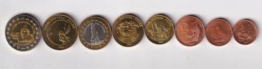 Iceland (8 Pcs) Europ pattern Unc Coin Set #D-142