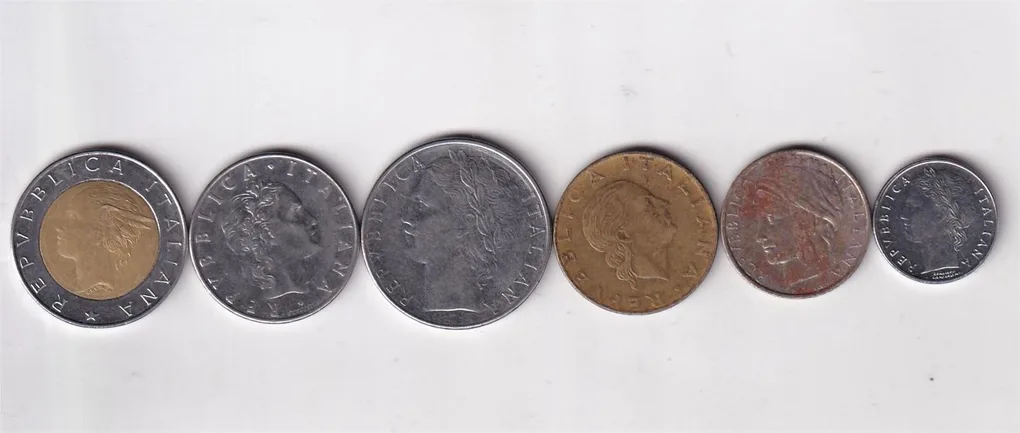 Italy 6 Different lire (6 Pcs) Coin Set #D-162