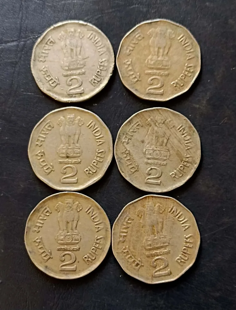 Republic India Denominaton 2₹ Back side of Dr Shyama Prasad mukharji Metal copper nickel Same and similar set are available