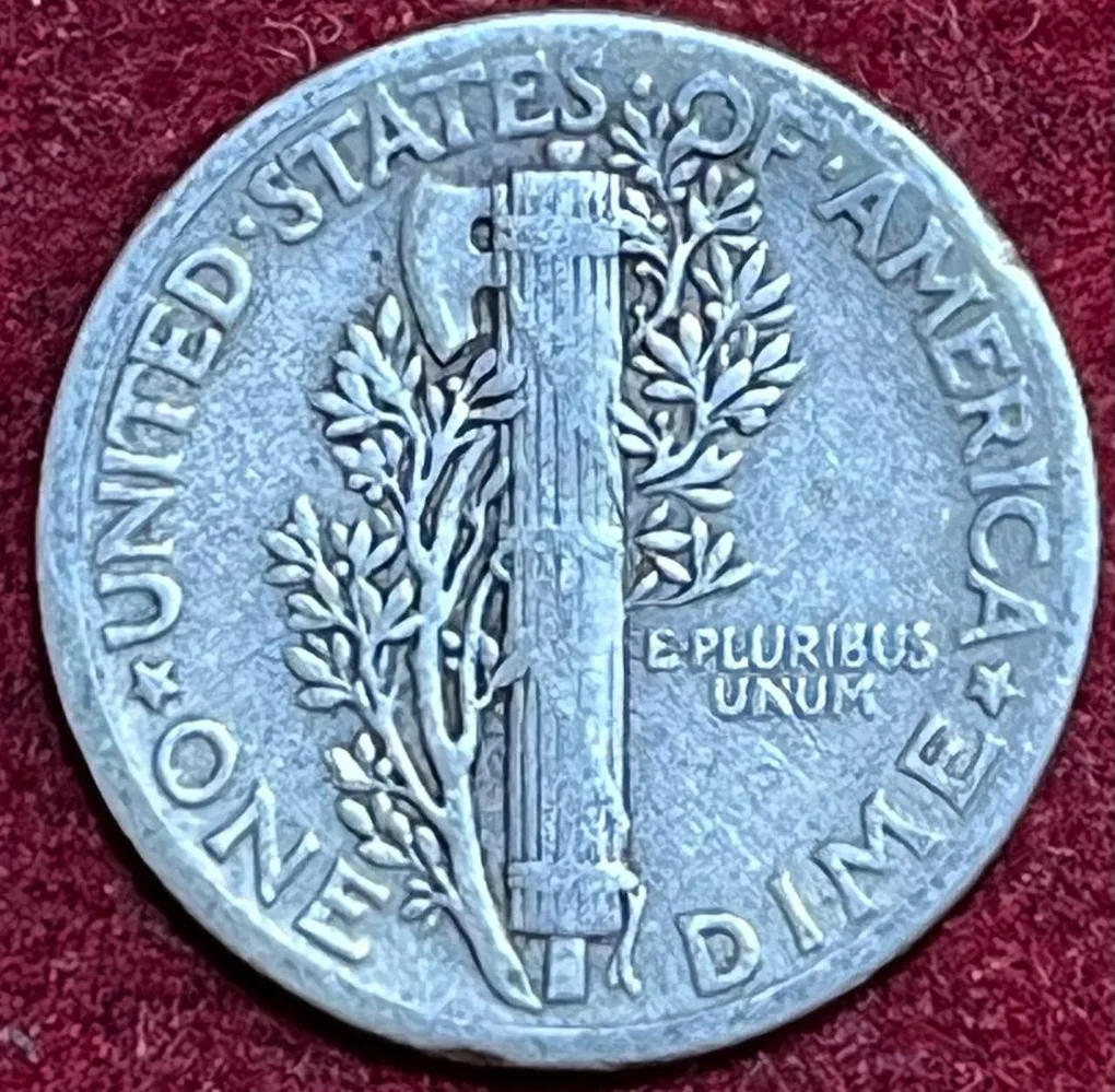 UNITED STATES 1 DIME 1939 MERCURY DIME RARE SILVER COIN #V-381