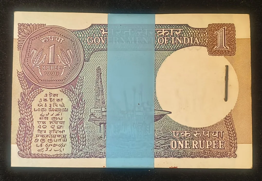 1 Rupees 1990 Governor Bimal Jalan Rare UNC Serial Packet