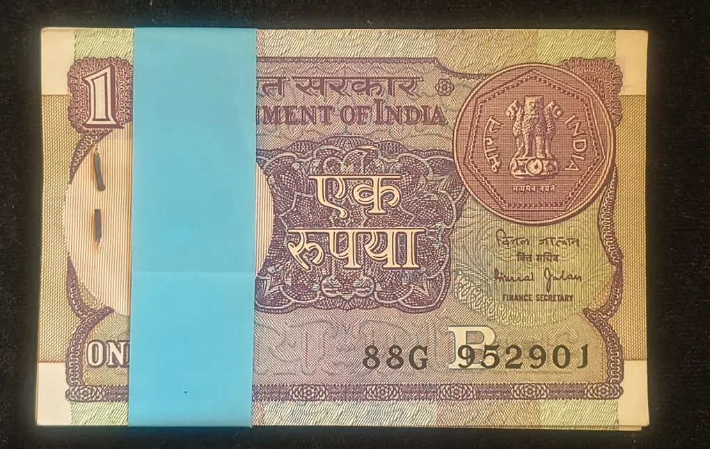1 Rupees 1990 Governor Bimal Jalan Rare UNC Serial Packet
