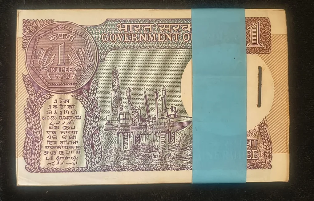 1 Rupees 1990 Governor Bimal Jalan Rare UNC Serial Packet