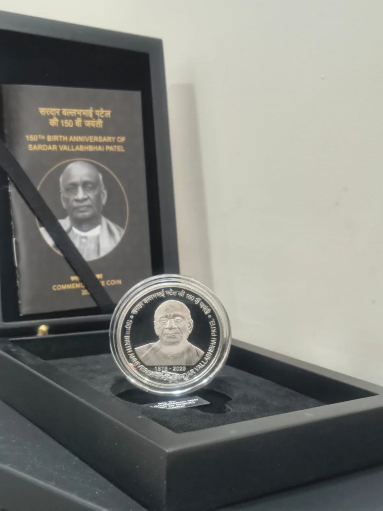 150TH Birth Anniversary of Sardar Vallabhbhai Ptatel 1875-2025 Rare (40 GR. Silver) Wooden Proof Set