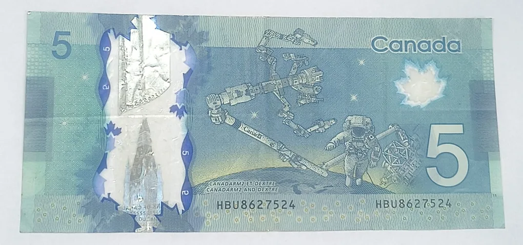 Canada 5 Dollar Rare Polymer Note