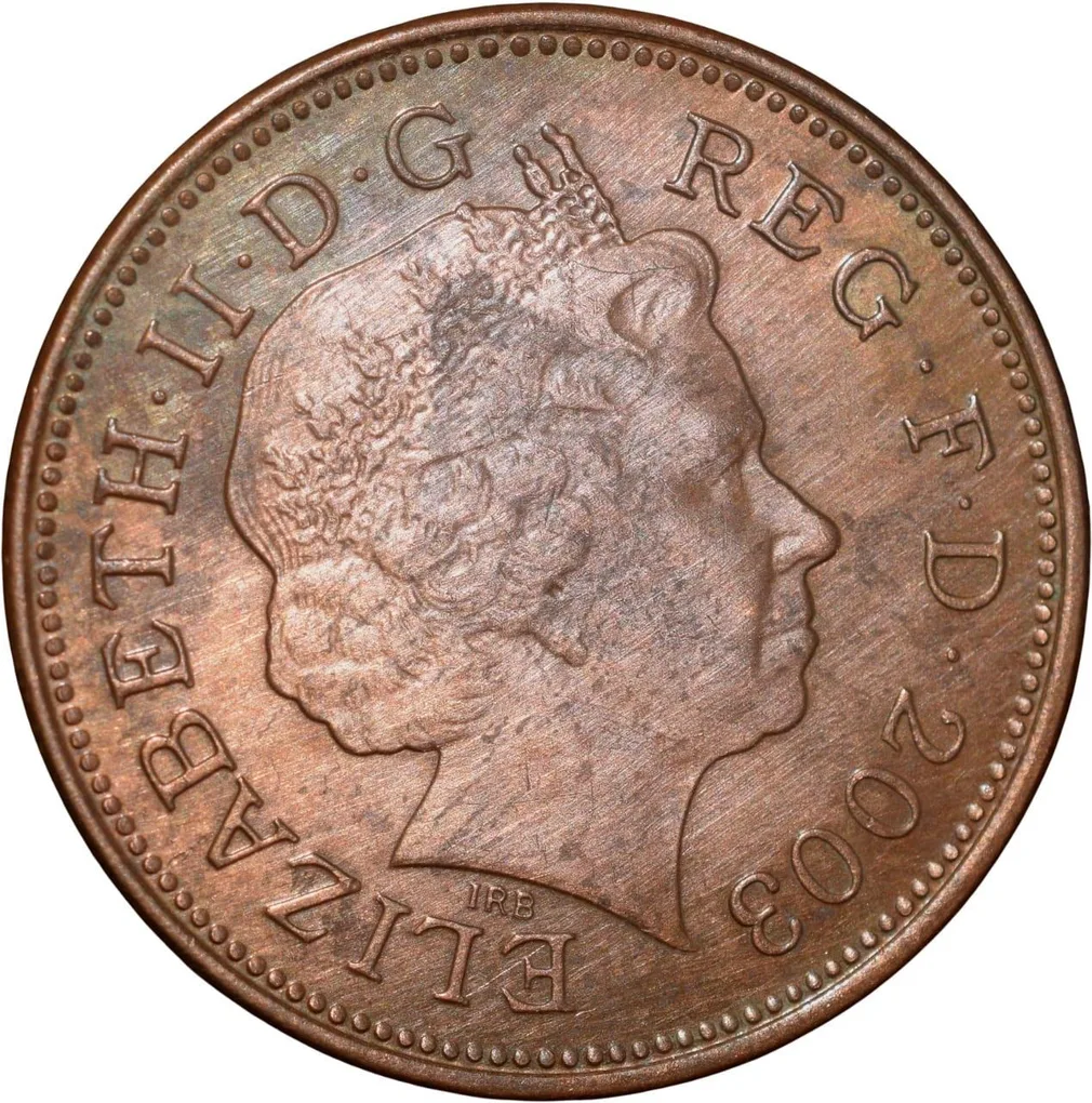 Bronze 2 Pence of Elizabeth II (AD 2003) from United Kingdom