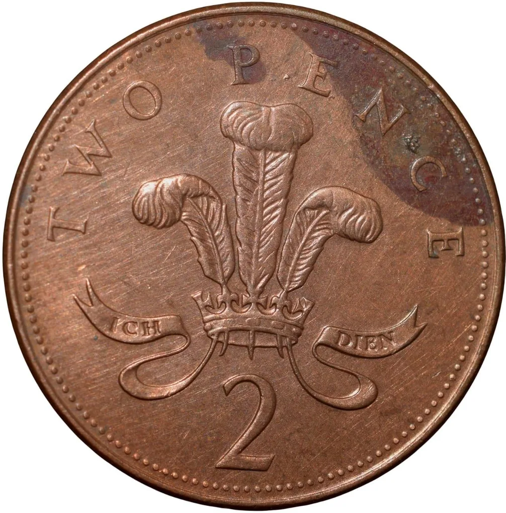 Bronze 2 Pence of Elizabeth II (AD 2003) from United Kingdom