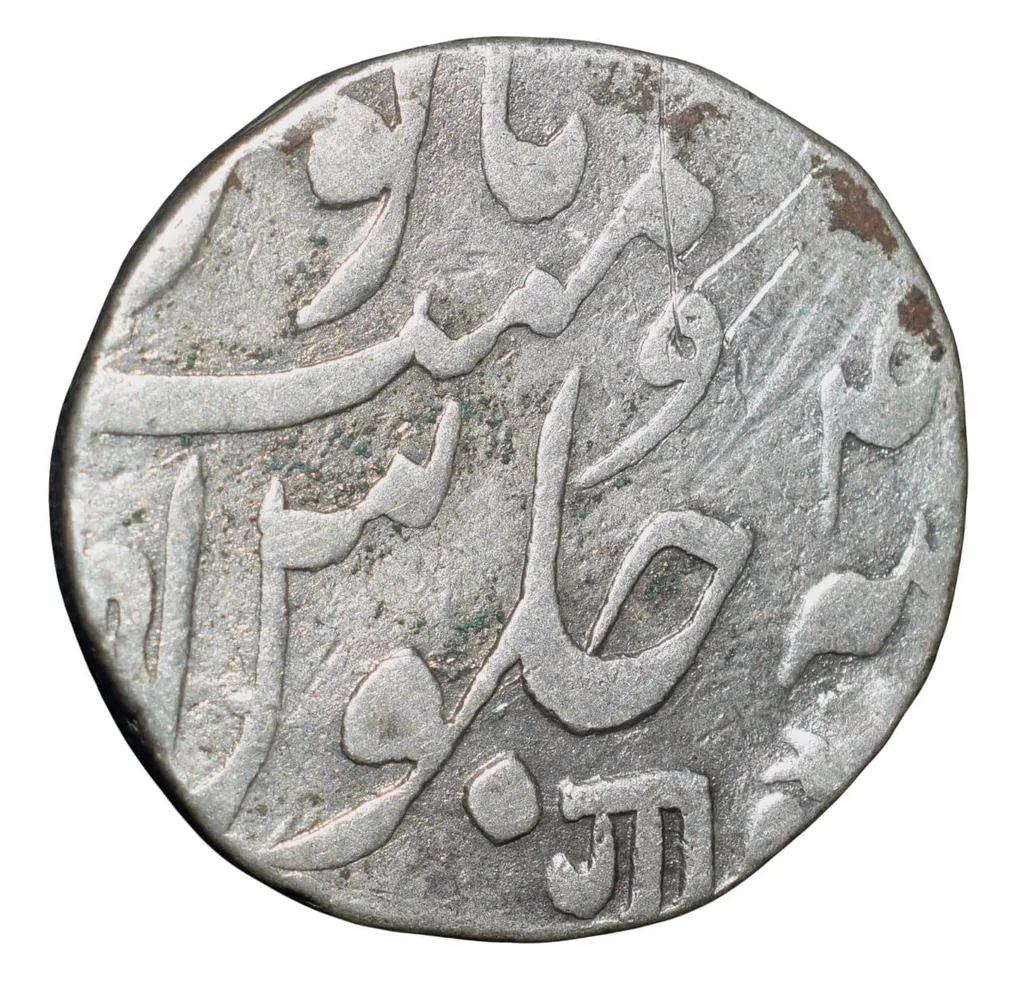 Silver Rupee of Anand Rao(AD 1800-19) of Baroda State of Ahmadabad Mint KMC19