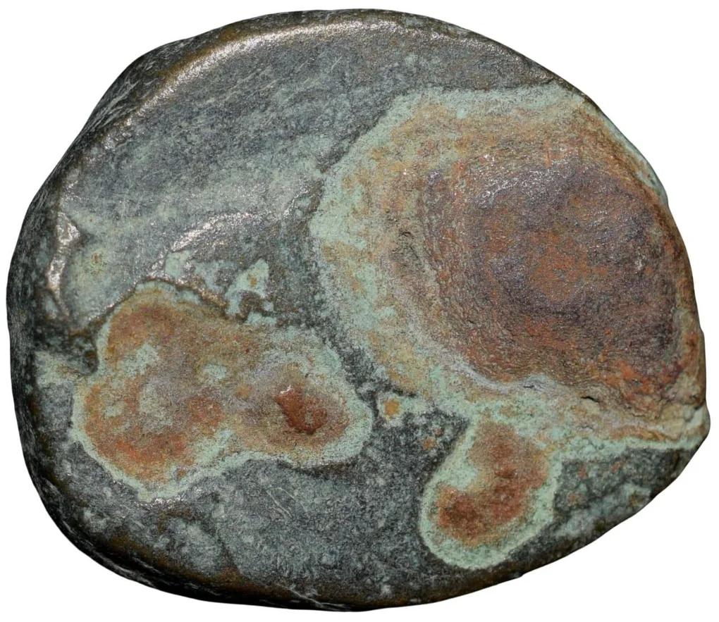 Copper-Alloy Coin of Shiva Magha(3rd Cen.AD) from Kausambhi Scarce