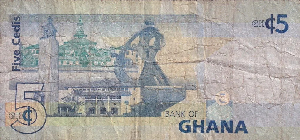 Ghana 5 Cedis Bank Note#B-2