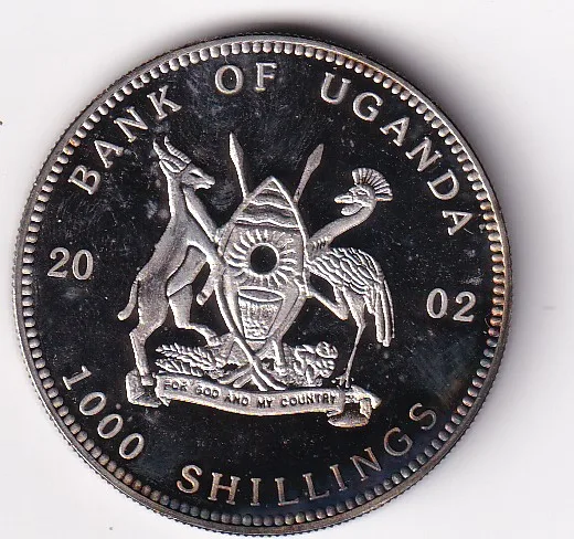 Uganda 1000 Shillings 2002 Rare Beautiful Coloured Commemorative Coin#D-213