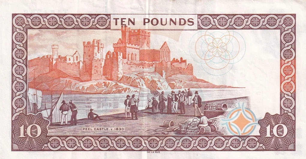 Isle of Man (British Crown dependencies) 10 Pounds Rare Note #B-2
