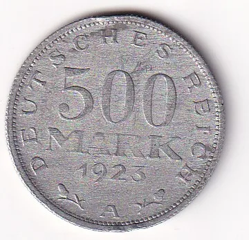 Germany 500 Mark 1923 Coin #Z-30