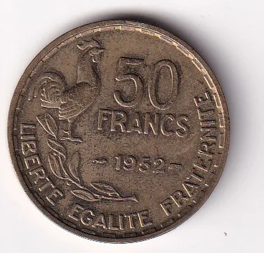 France 50 Francs 1952 Coin#Z-32