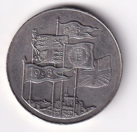 United Kingdom 5 Pounds 1996 (Elizabeth II Queen's 70th Birthday) UNC Commemorative Coin#Z-18