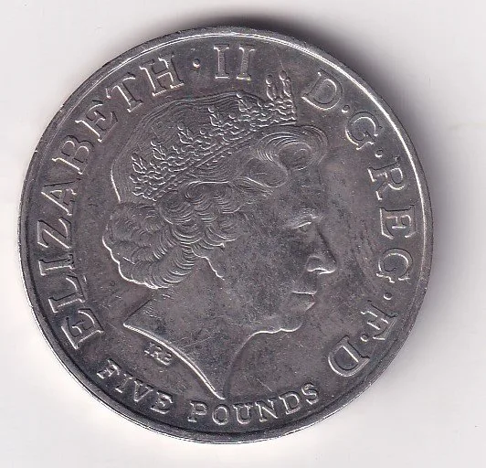 United Kingdom 5 Pounds 2002 - Elizabeth II 4th portrait; Queen Mother Rare Coin