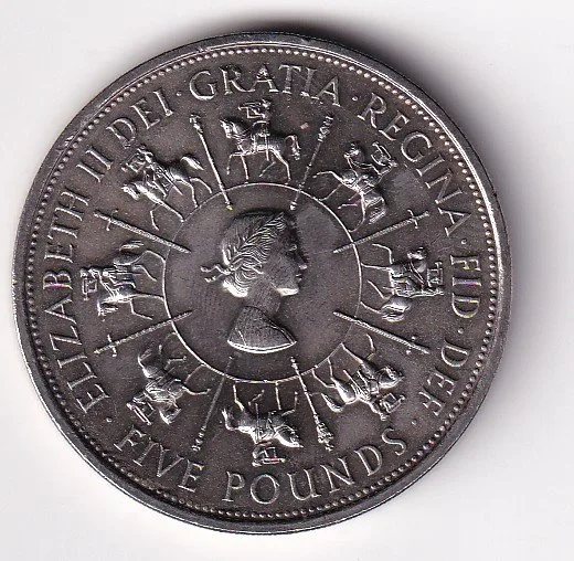 United Kingdom 5 Pounds 1993 (Elizabeth II 40th Coronation Jubilee) UNC Commemorative Coin