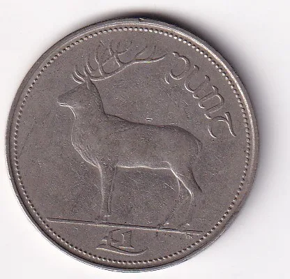 Ireland (1 Punt / 1 Pound) 1990 Coin#Z-26