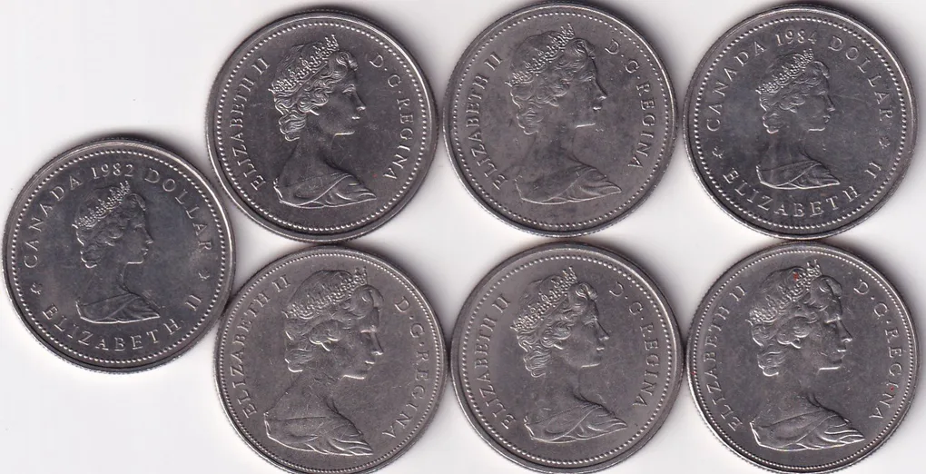 CANADA DOLLAR ALL DIFFERENT COMMEMORATIVE RARE ( 7 COIN SET )