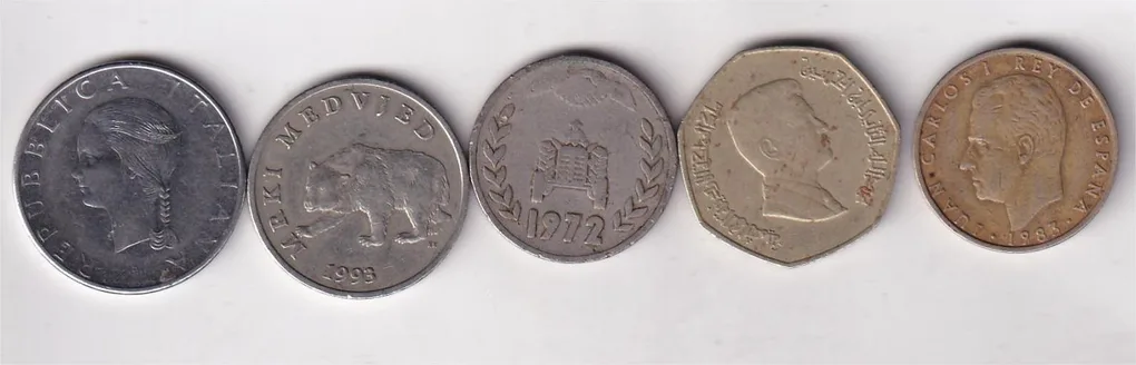 5 Different World Coin (5 PCS Lott) Coin Set #Z-61