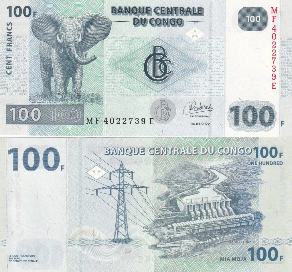 Congo 100 Francs GEM UNC Rare Note