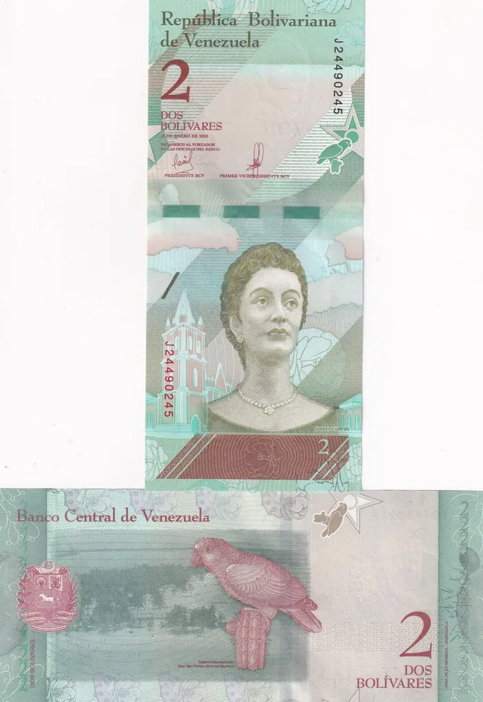 Venezuela 2 Bolívares GEM UNC Rare Note