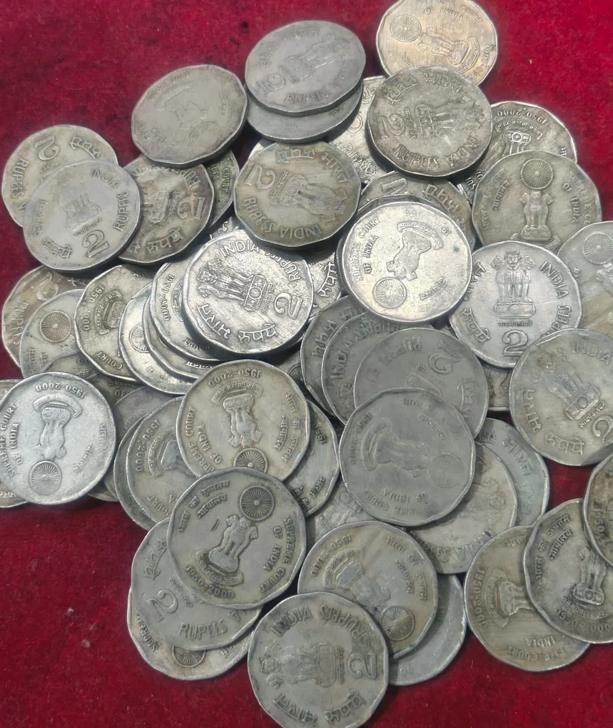 India 2 Rupees - 50th Anniversary of Supreme Court Rare Coin ( 10 PCS LOTT)