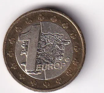 Andorra 1 Europ 2006 Bimetallic Pattern Coin#Z-70