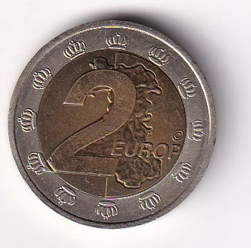Bulgarian 2 Europ 2006 Bimetallic Pattern Coin #Z-83