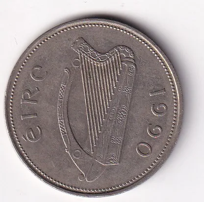 Ireland 1 Pound 1990 Rare Coin #Z-87