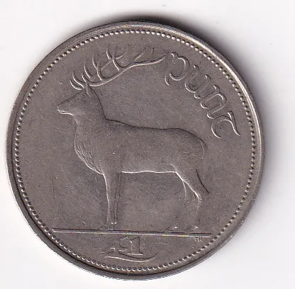 Ireland 1 Pound 1990 Rare Coin #Z-87