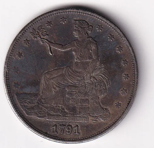United States (Counterfeit ) Trade Dollar 1791 Token Fantasy Coin #Z-92