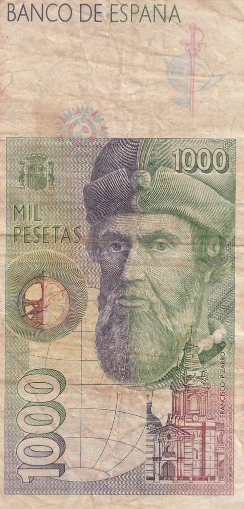 Spain 1000 Pesetas Rare World Note #B2