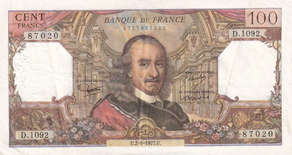 France 100 Francs Corneille Rare World Note #B2