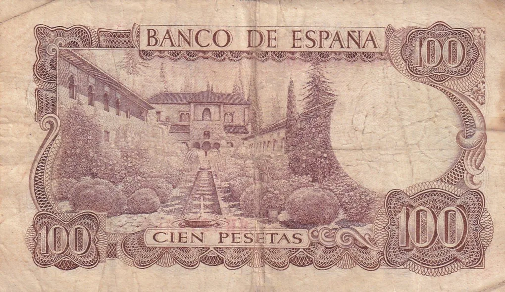 Spain 100 Pesetas Rare World Note#B2