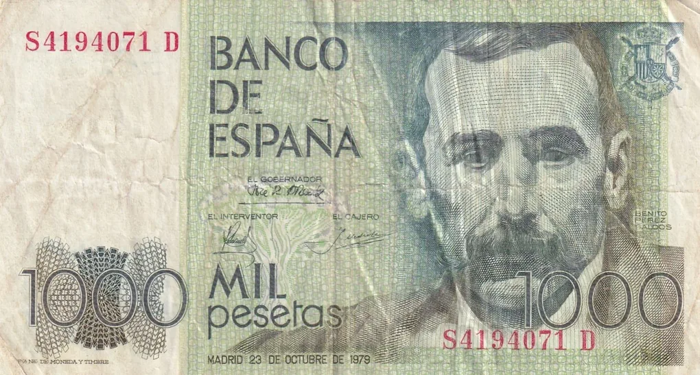 Spain 1000 Pesetas Rare World Note #B2