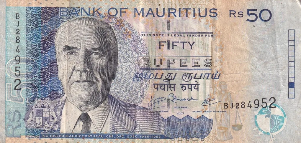 Mauritius 50 Rupees Rare World Note#B2
