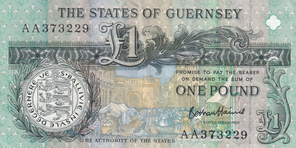 Guernsey 1 Pound Rare World Note #B2